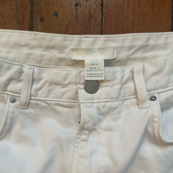 White Denim Mini Skirt - size 12 - Picture 4 of 4